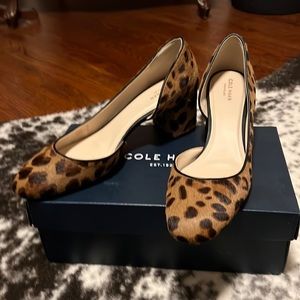 Cole Haan New Leopard Print Block Heels